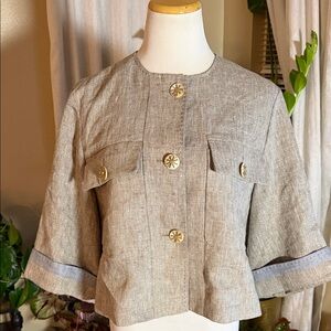 Women's Gray Button-Up Jacket